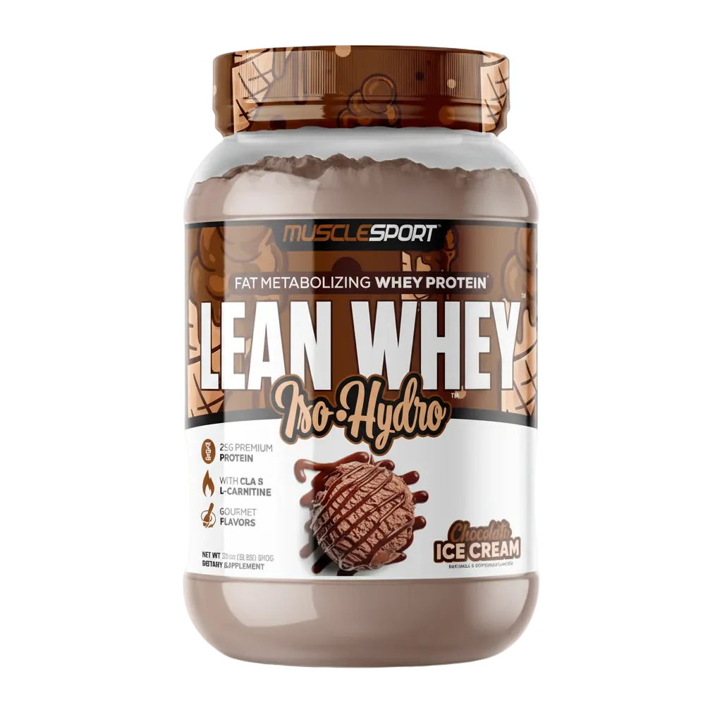 Musclesport Lean Whey Iso Hydro Gourmet Protein Chocolate Ice Cream 2lb