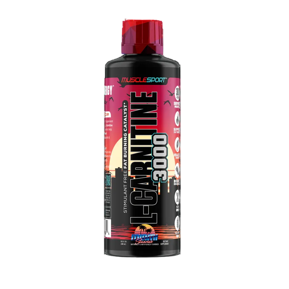 Musclesport L-Carnitine 3000 Miami Sunrise 16.5oz Liquid