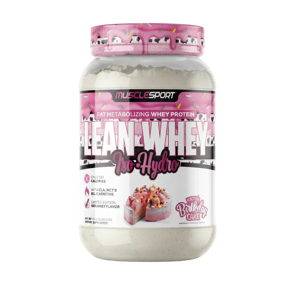Musclesport Lean Whey Iso Hydro Gourmet Protein Birthday Cake 2lb