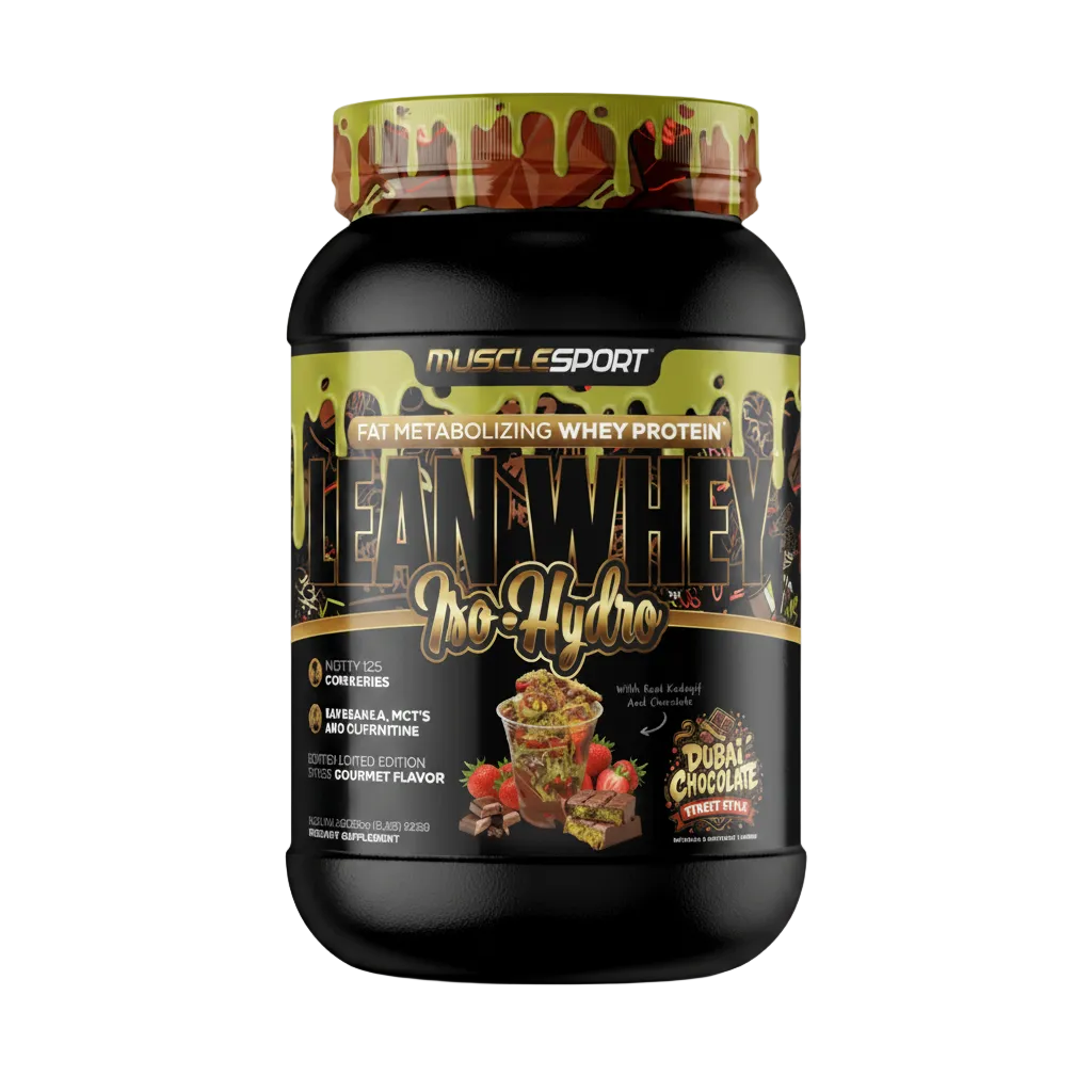 Musclesport Lean Whey Iso Hydro Gourmet Protein Dubai Chocolate "Street Style" 2lb