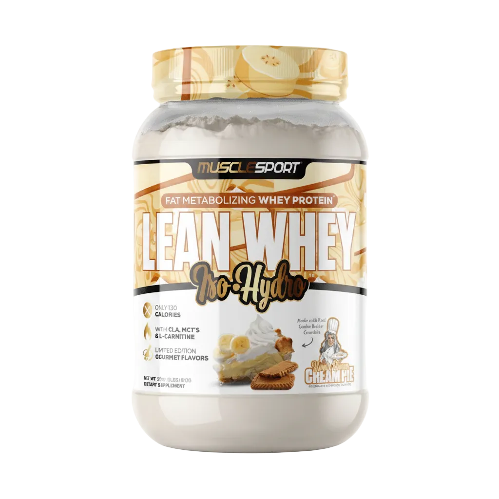 Musclesport Lean Whey Iso Hydro Gourmet Protein Nana's Banana Cream 2lb