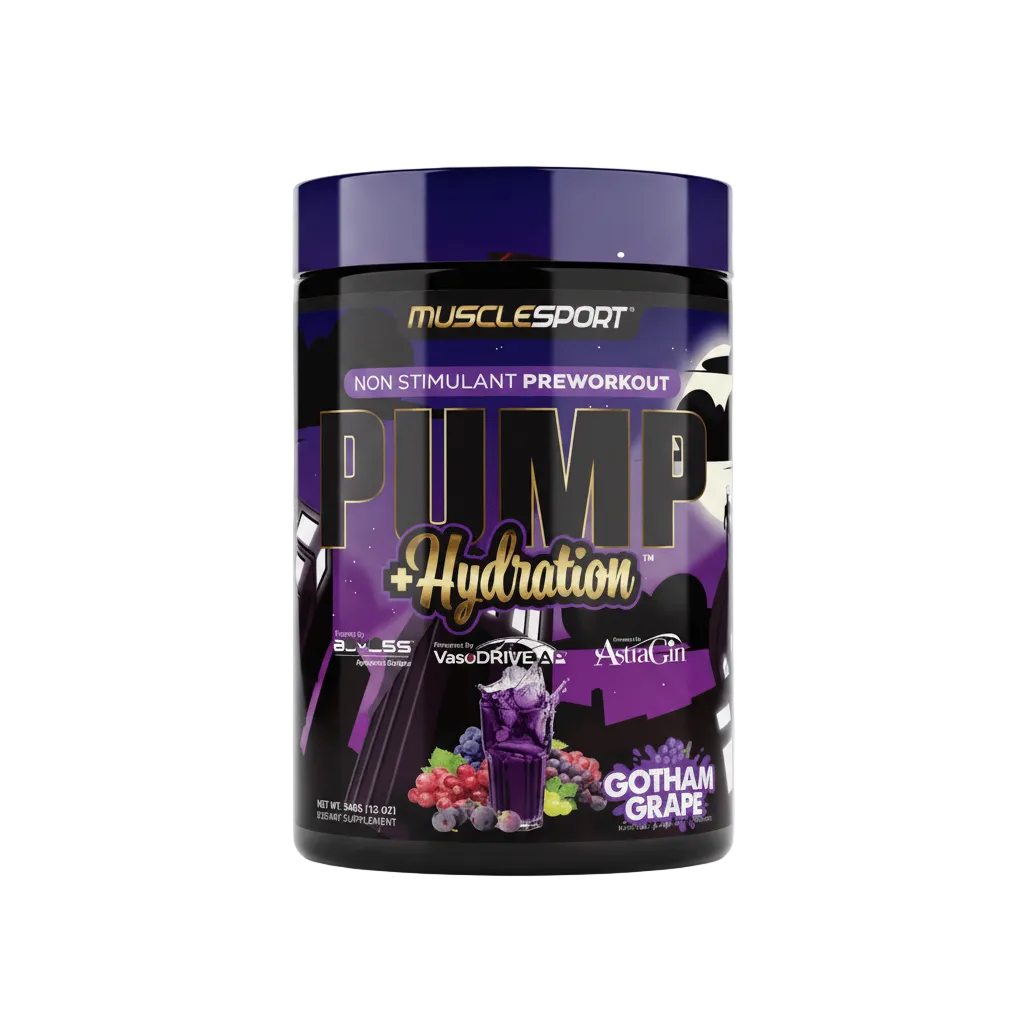 Musclesport Pump+Hydration Non Stim Pre-workout Gotham Grape - 40 Servings